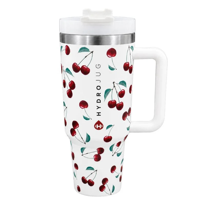 White Cherry Stainless Steel Tumbler