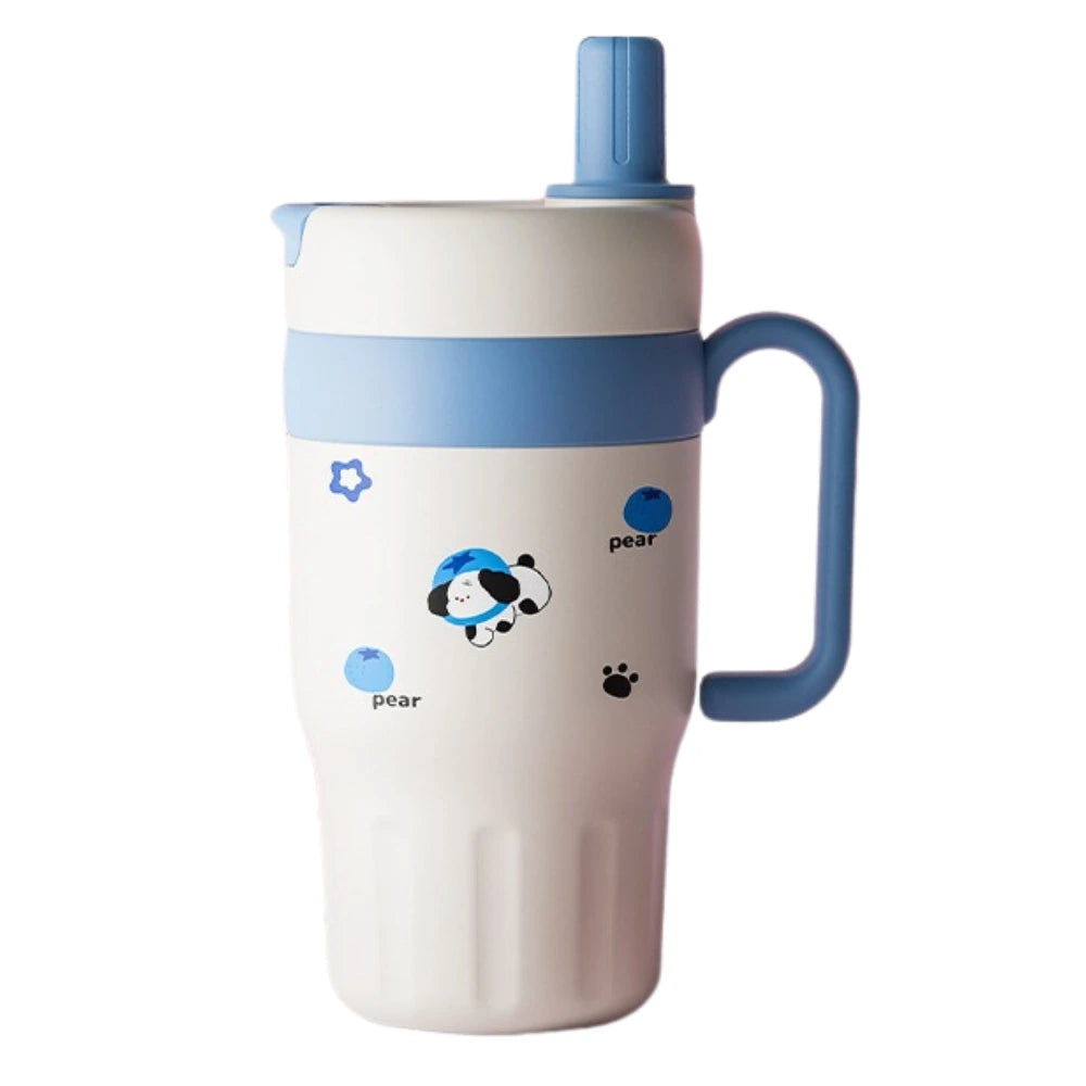 Pink Cheery Cat Stainless Steel Character Tumbler