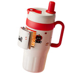 Pink Cheery Cat Stainless Steel Character Tumbler