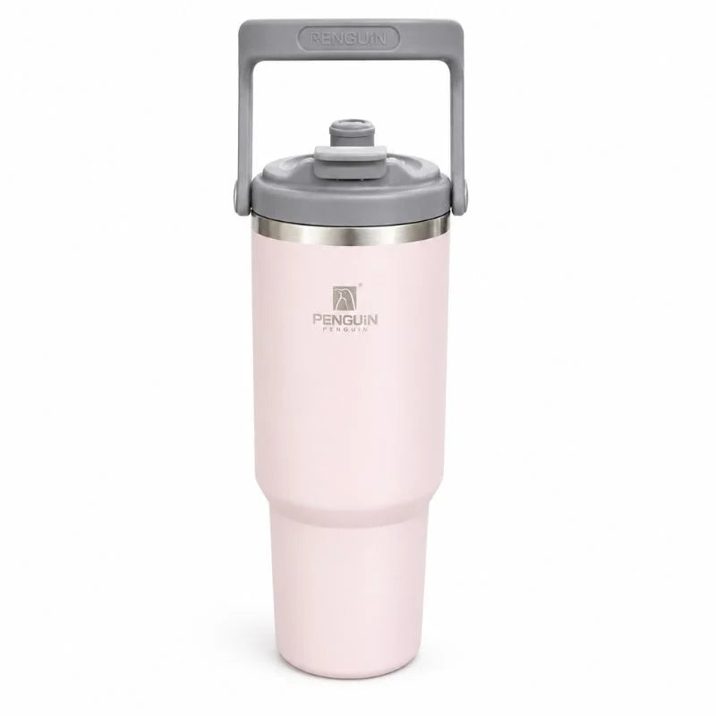 " Penguin " Stainless Steel Tumbler - Pink