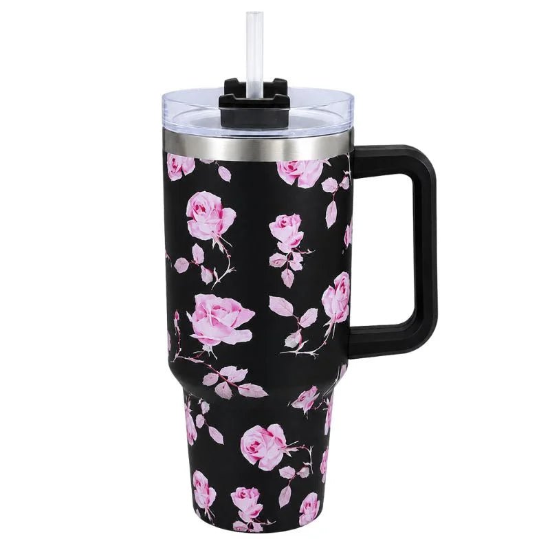 Black Pink Stainless Steel Tumbler