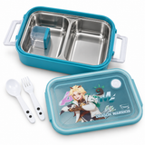 Dragon Warrior kids stainless steel lunch box with spoon and fork