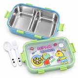 Kids repair worker stainless steel lunch box with spoon and fork