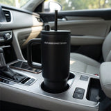 Black stainless steel water tumbler bottle with handle and straw-5