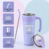 Lavender stainless steel water tumbler bottle with Cinnamoroll design-1