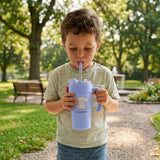 Lavender stainless steel water tumbler bottle with Cinnamoroll design-3