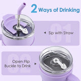 Purple stainless steel water tumbler bottle with Kuromi design-2