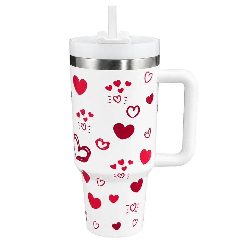 Red Heart Stainless Steel Tumbler