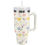 Happy Heart Stainless Steel Tumbler
